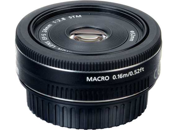 Canon EF-S 24mm F / 2.8 STM SLR Lens, black