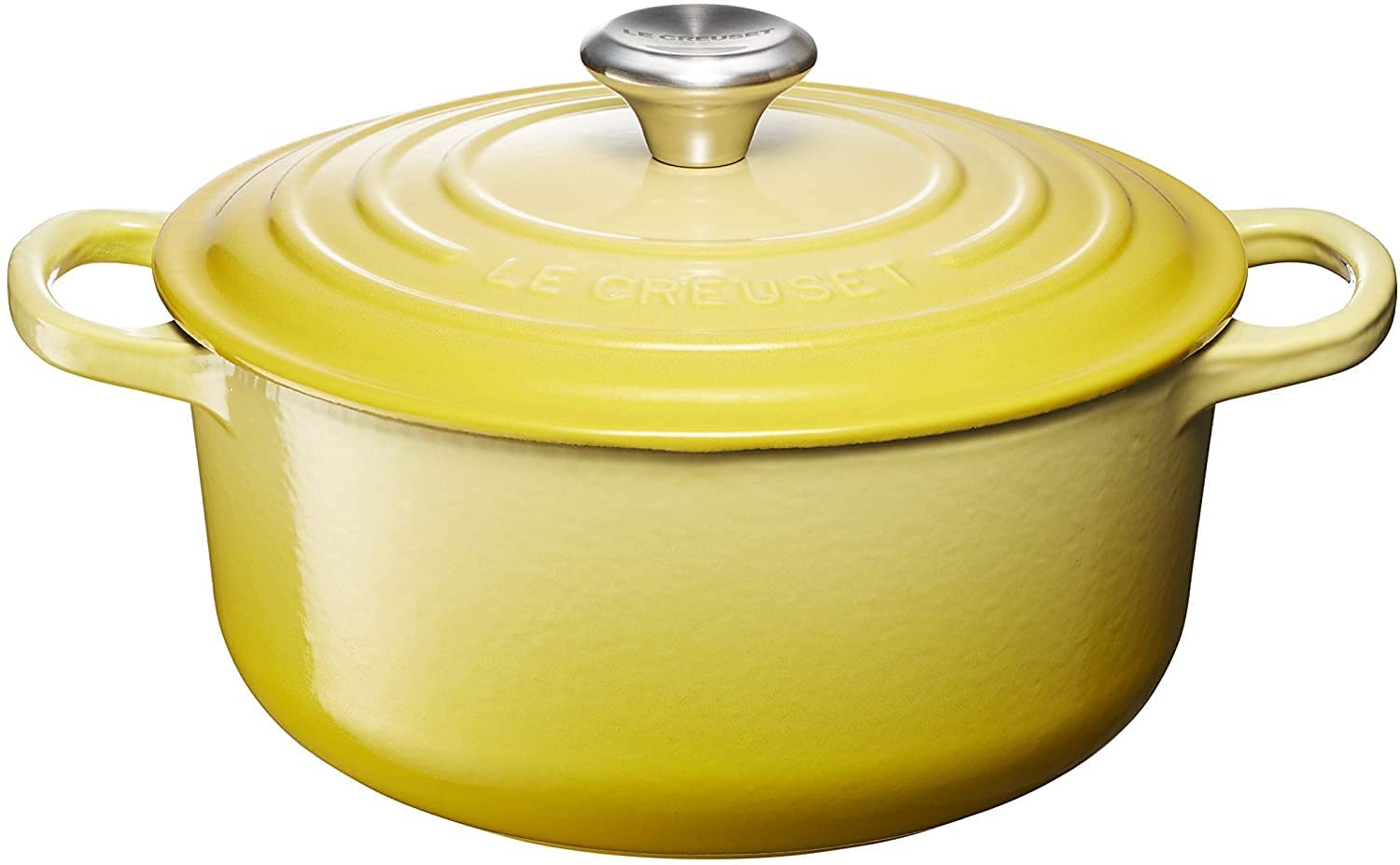 Le Creuset Signature Cast iron-roasting with lid, round - 20cm - yellow / citrus
