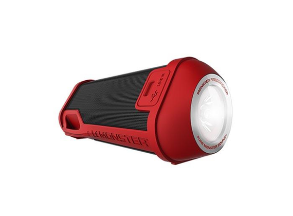 Monster Firecracker High Definition Bluetooth Speaker + Flashlight Red