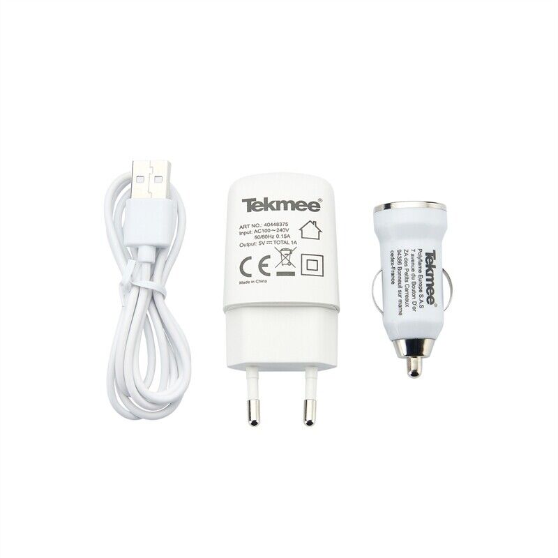 Tekmee Travel Kit charger+ USB Lightning cable white