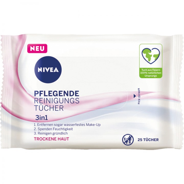 Nivea Visage cleaning wipes 3in1 caring 25 pcs.