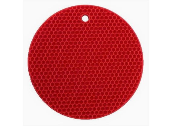BAF coaster / honeycomb, red