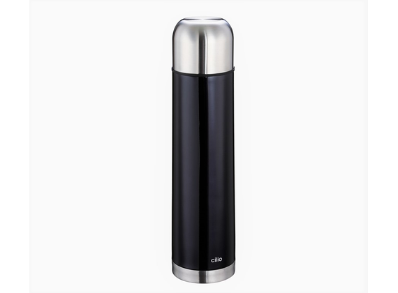 Cilio Insulating Bottle Colore, 1 Litre Metallic Black