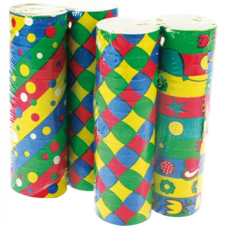 Party streamlines with colorful party design 10x 2er pck. value pack