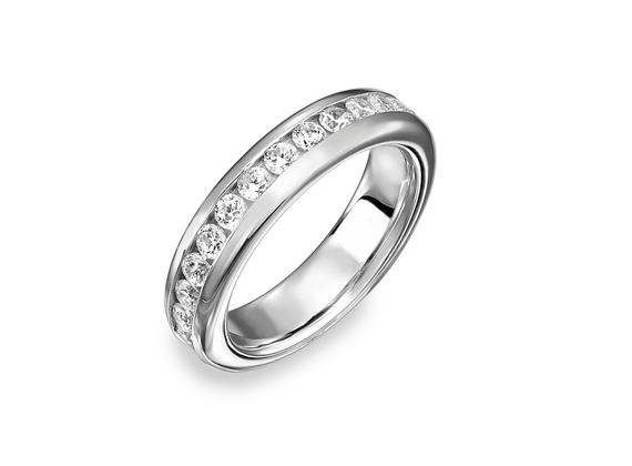Vilmas ring circle, 925 sterling silver, rhodinier