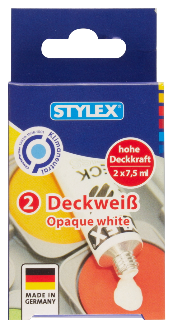 Stylex stationery 2 tubes deck white with 7.5 ml each