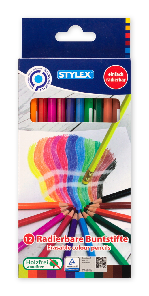 Stylex 25090 - etchable colored pencils, 12 pieces in six -canton