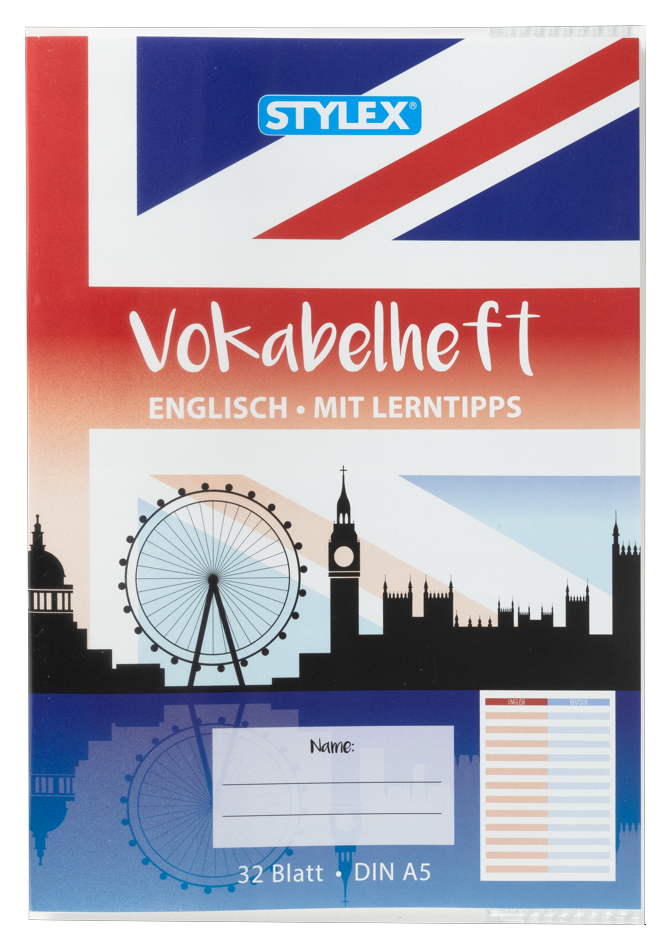 Stylex vocabulary book English A5, 32 sheet