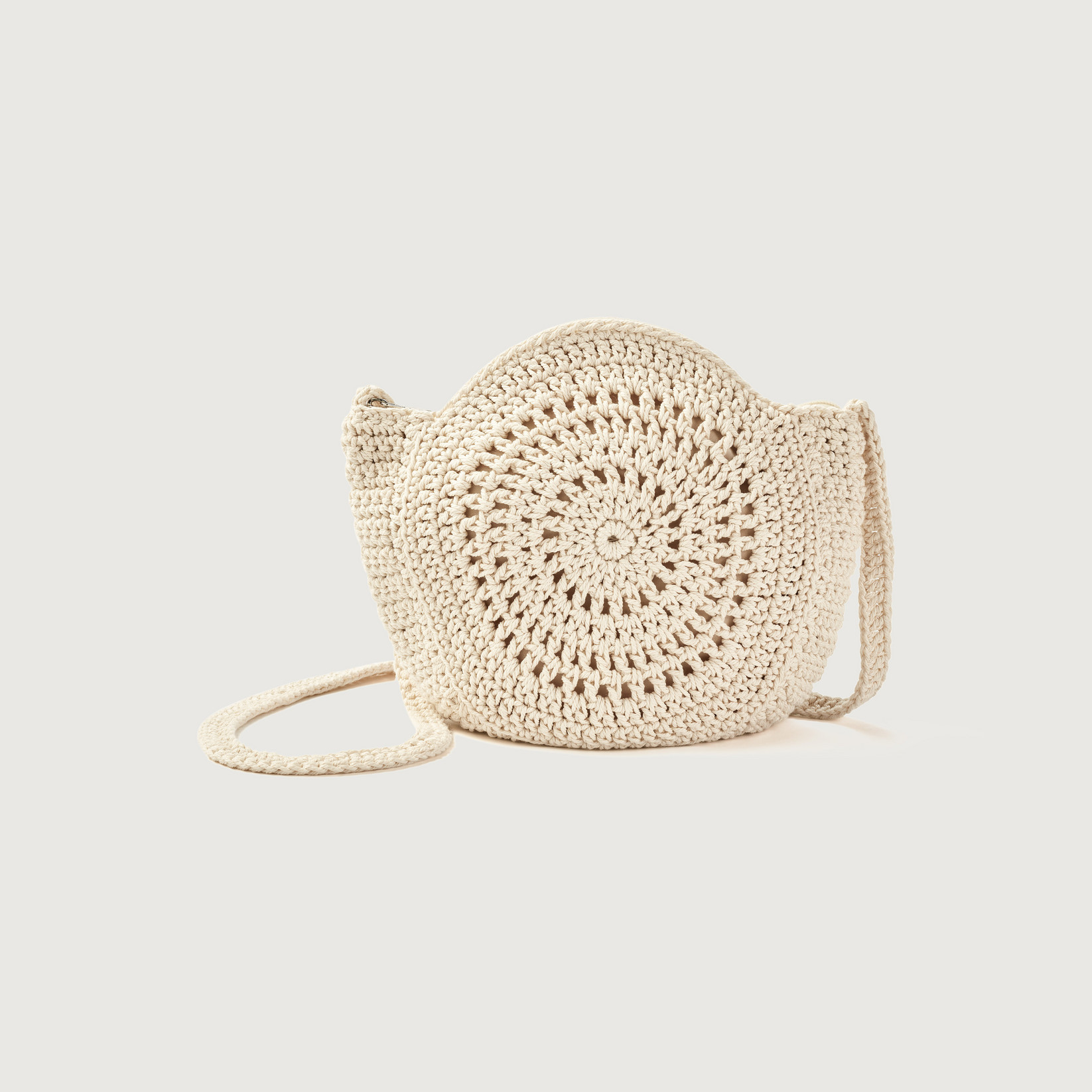Hallhuber handbag Crochet shoulder bag made of cotton yarn