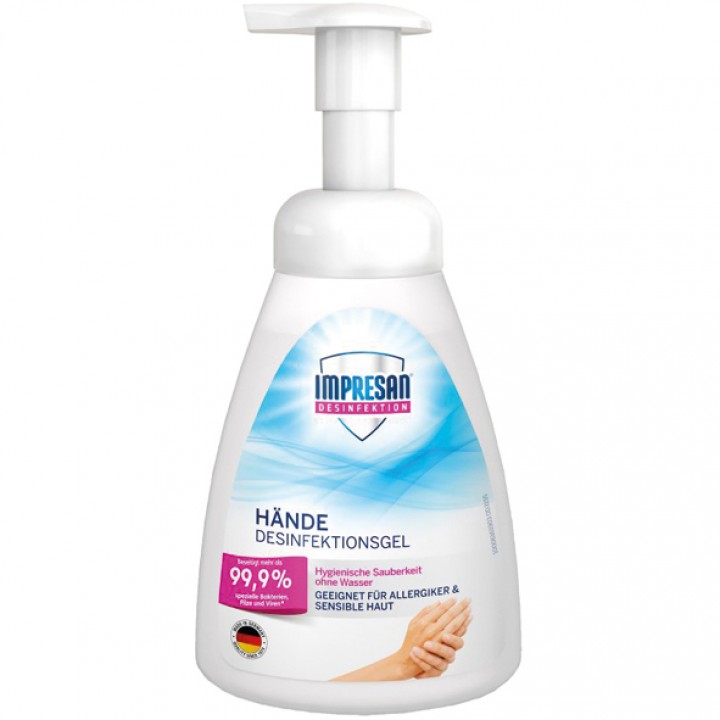 Hand disinfectant gel Impresan 250ml with dispenser