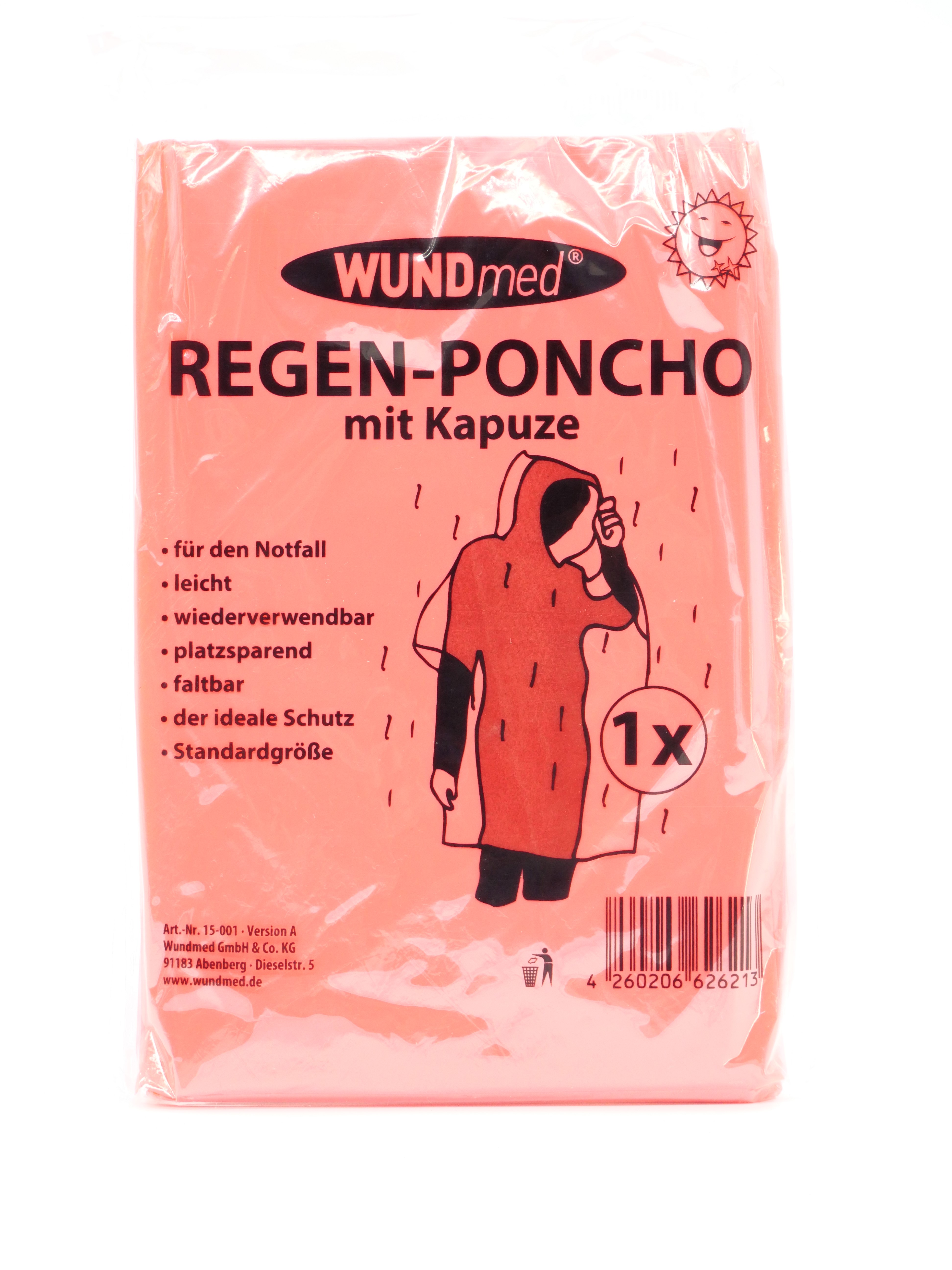 Rain poncho for on the go to unit size - pink