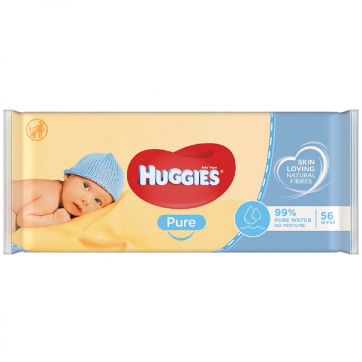 Huggies Pure Moist Baby Wipes 56 pieces