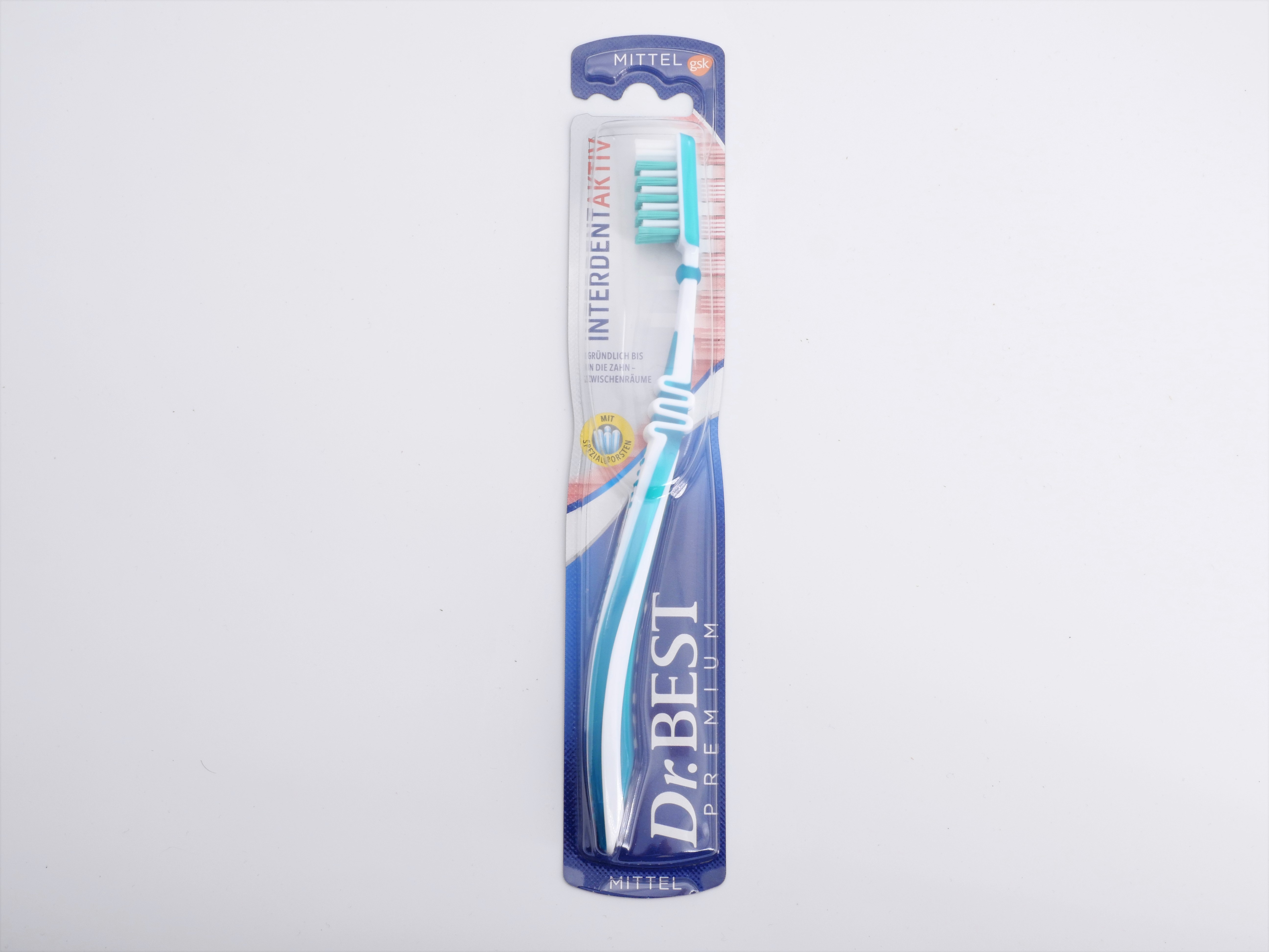 Toothbrush Dr. Best Interdent Active Means - Turquoise