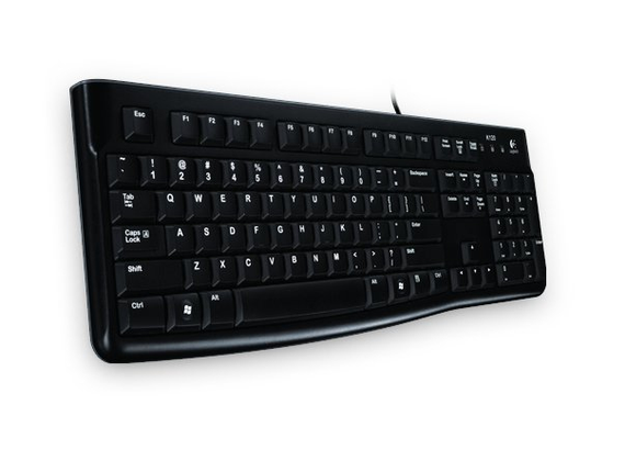 Logitech K120 keyboard USB QWERTZ black