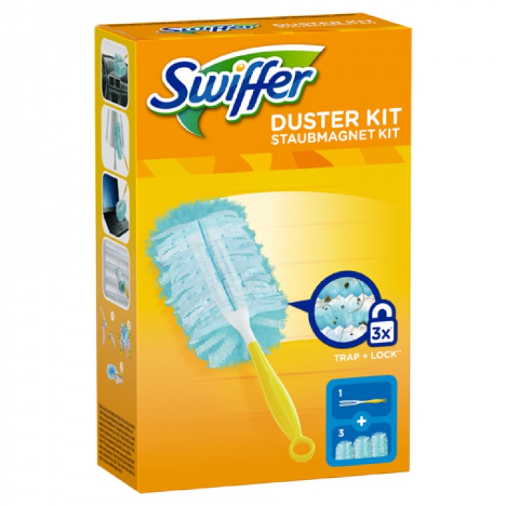 Swiffer Dust Magnet Starter Set (Handle + 3 Towels) 5x StartSet Advantage Pack