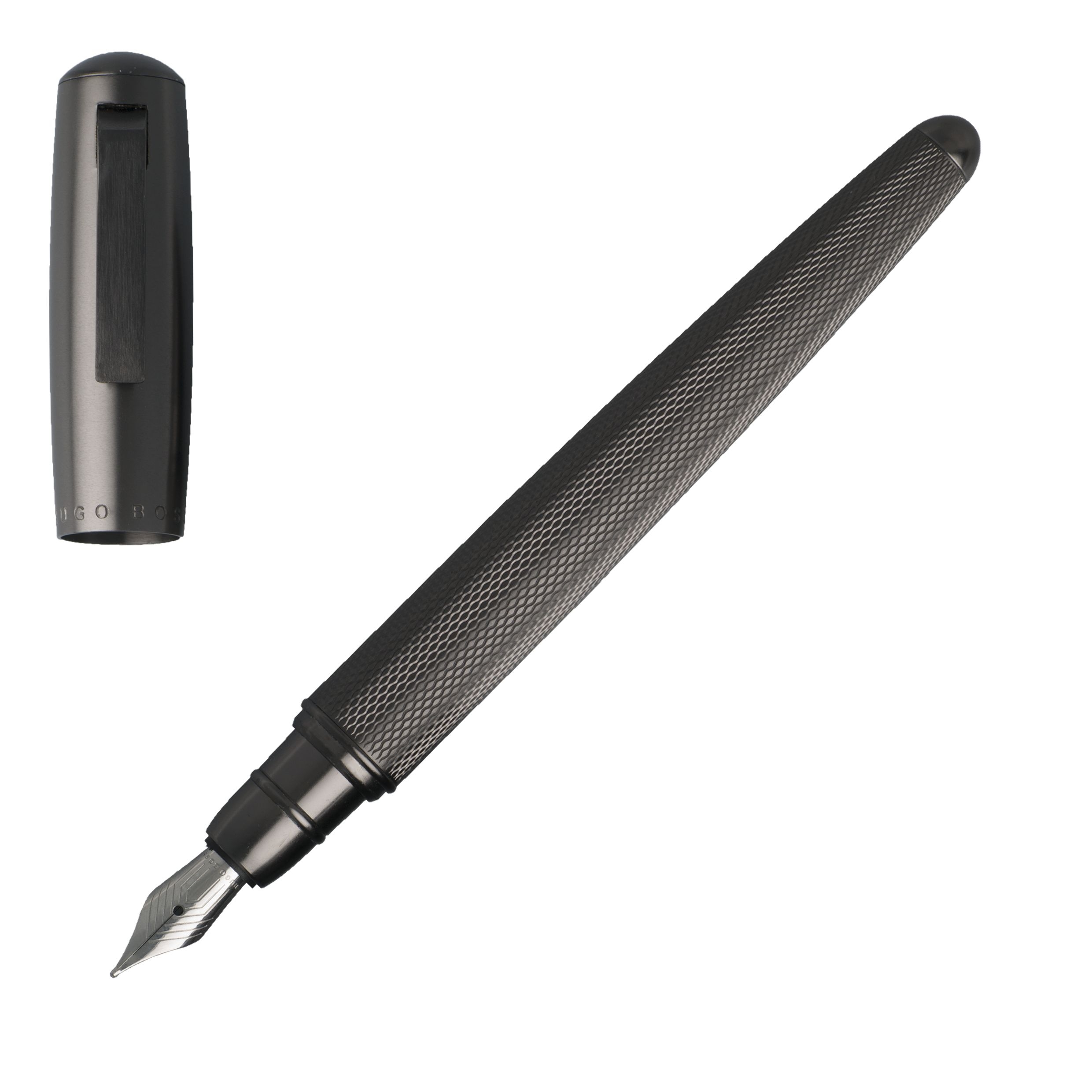 Hugo Boss fountain pen pure matte dark chrome