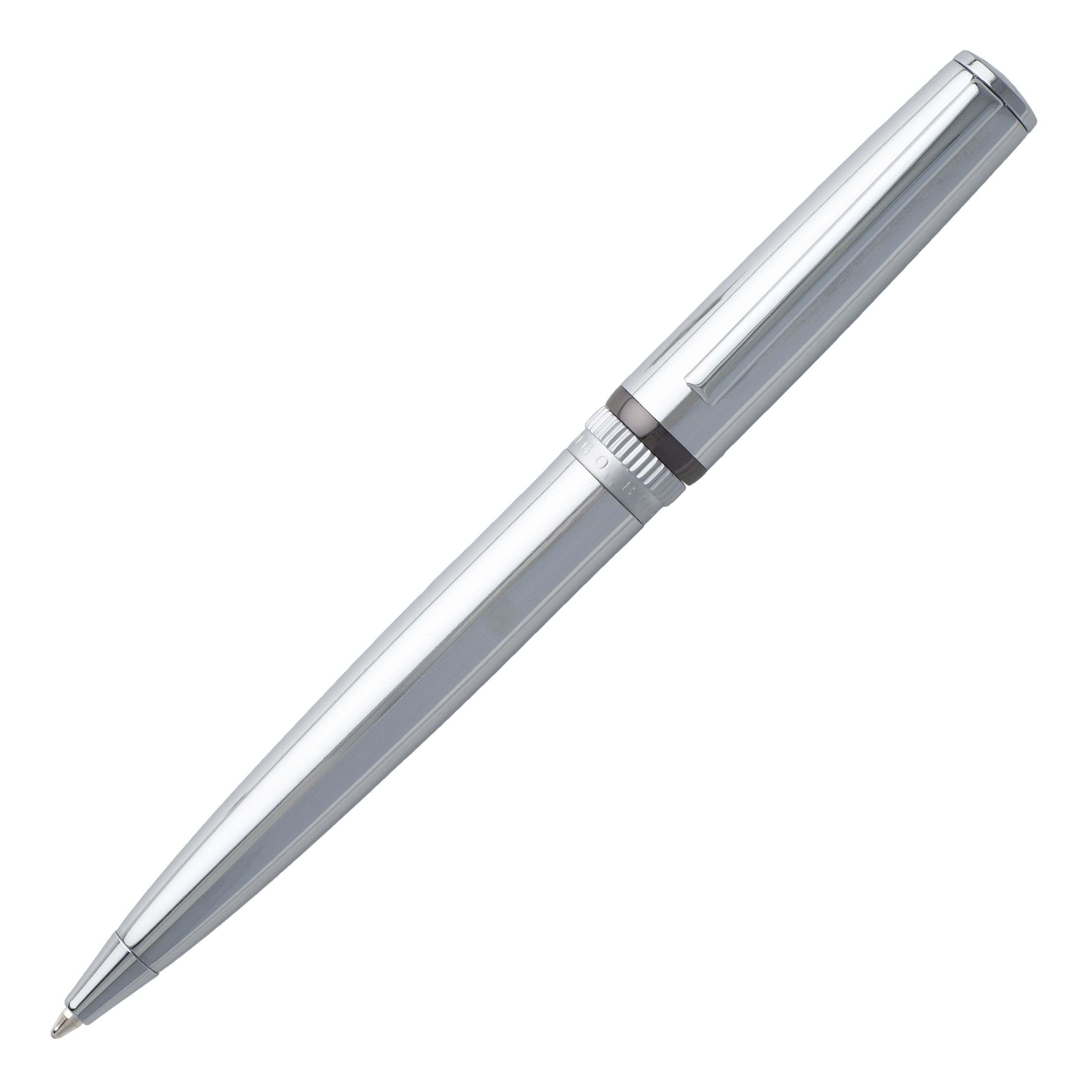 Hugo Boss ballpoint pen gear metal chrome