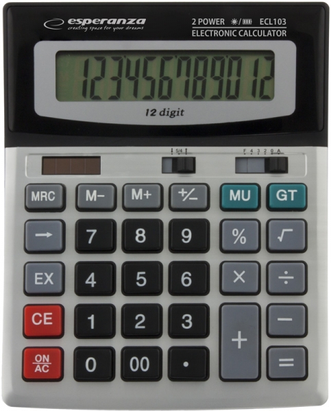 Esperanza ECL103 calculator EULER, gray / black