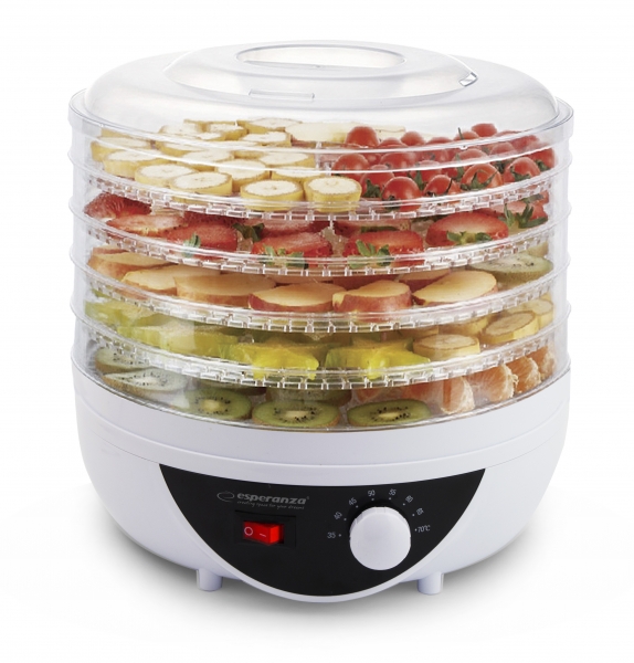 Esperanza EKD002 Dehydrator CHANTERELLES for mushrooms, fruits and vegetables and herbs and flowers, white