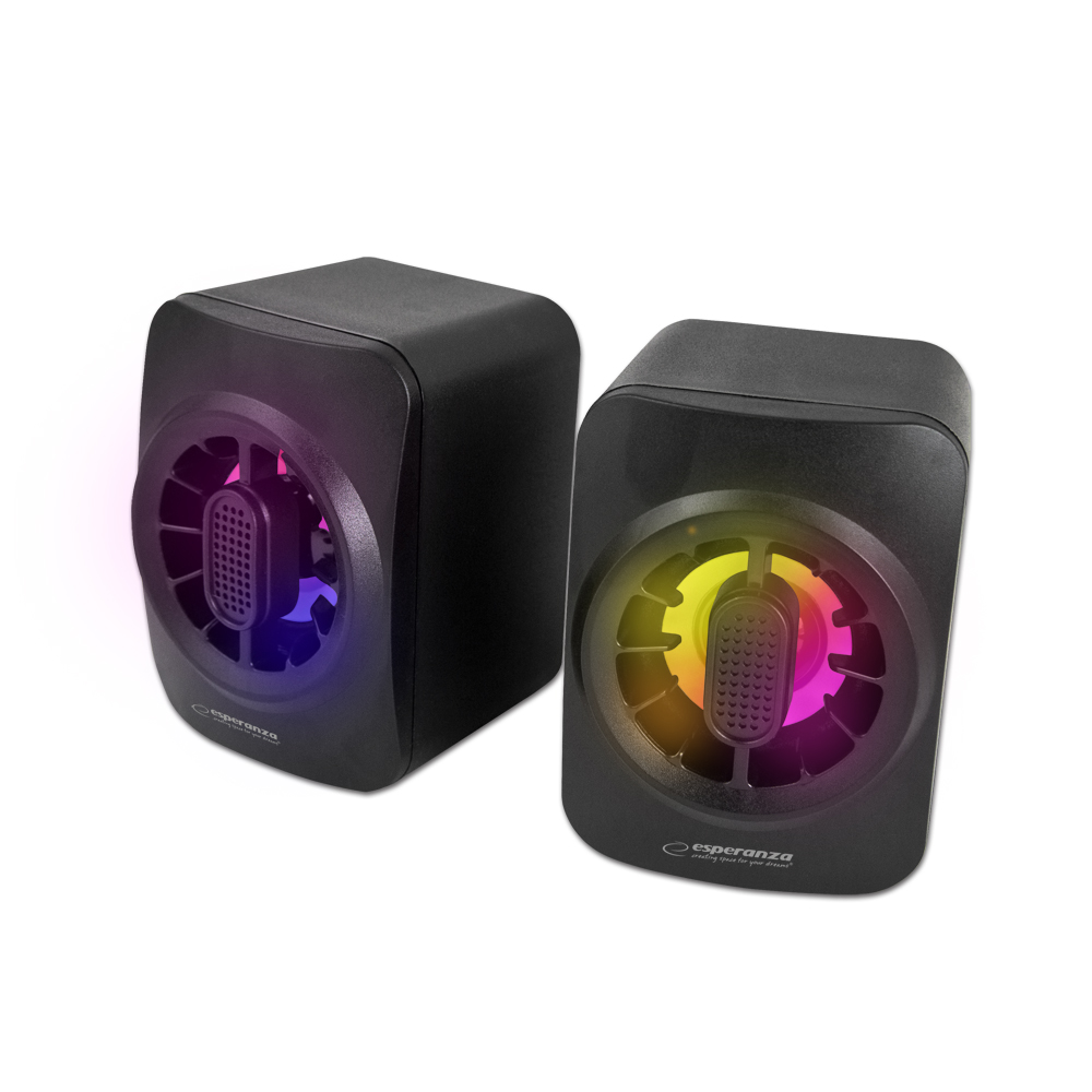 Esperanza EGS104 USB speaker with LED - RGB lighting SAKARA, black