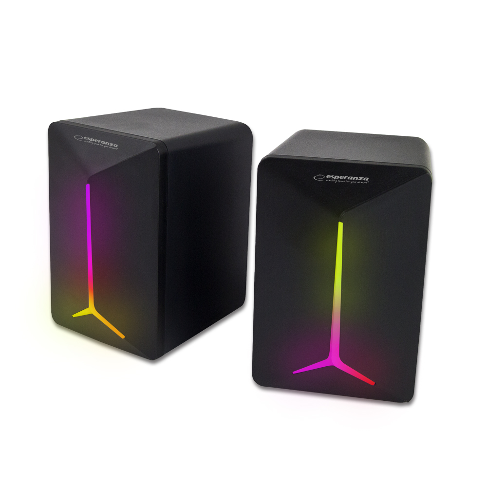 Esperanza USB speaker with LED, RGB lighting FREVO, black