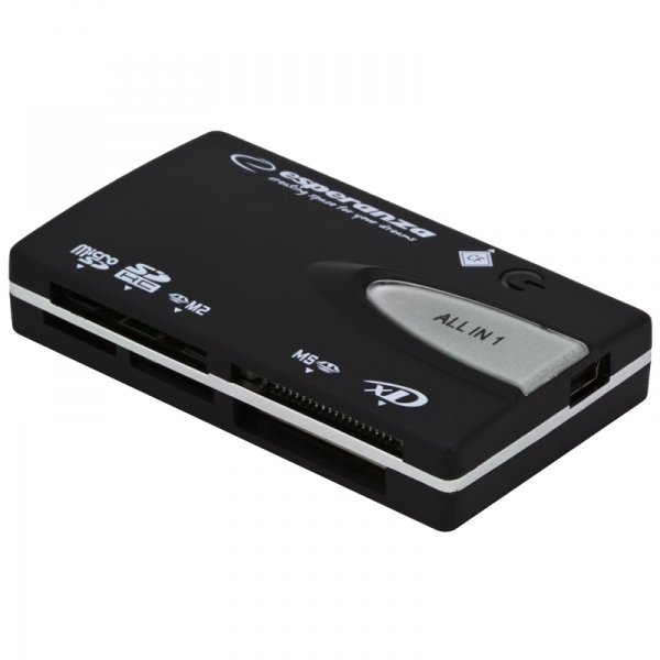Esperanza EA129 All in One USB 2.0 Card Reader, black