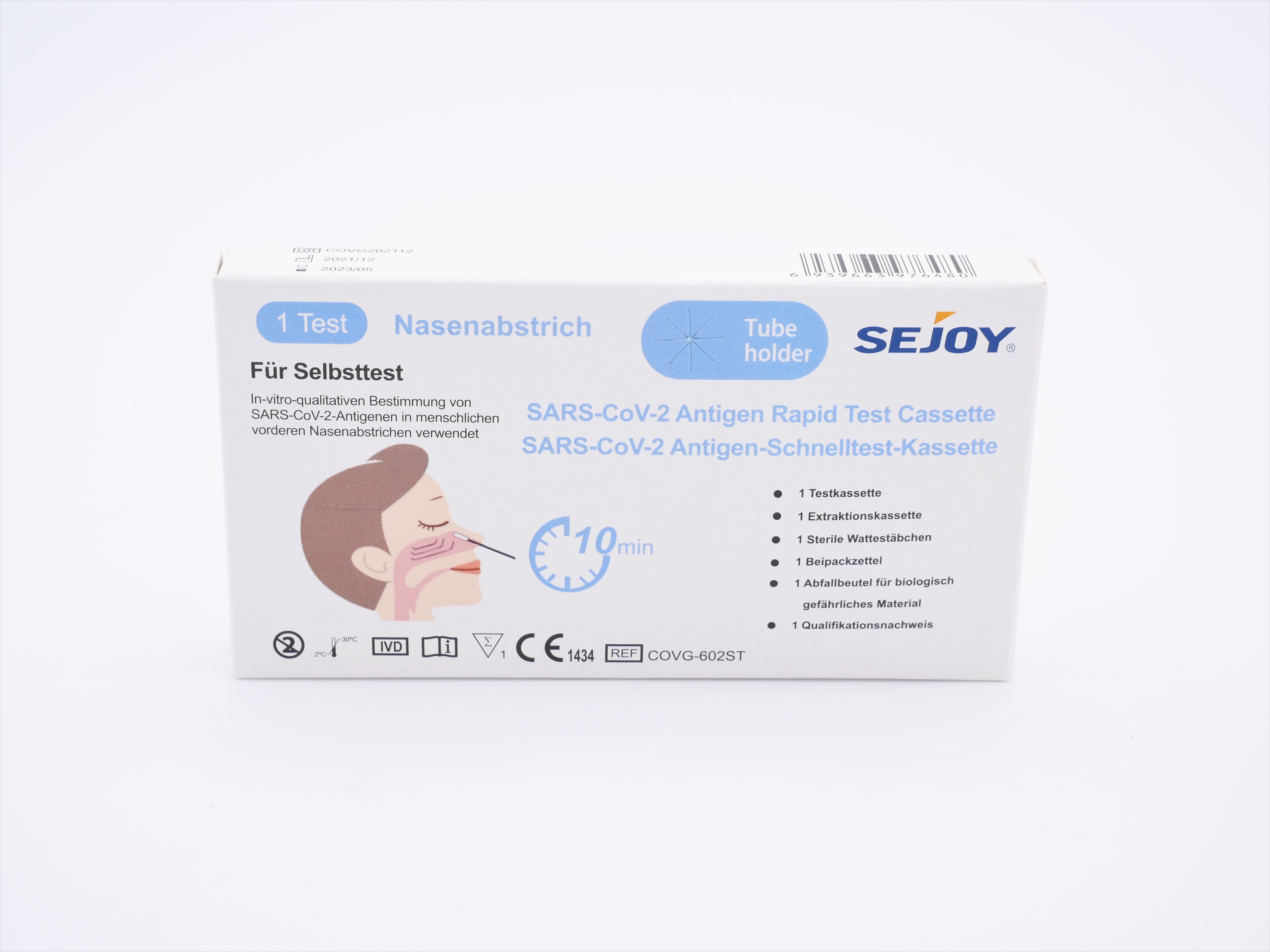 Antigen Self Test for Layman - SARS-CoV-2 Rapid Tests from Hangzhou Sejoy - 15x 1 pcs (Single Packed)