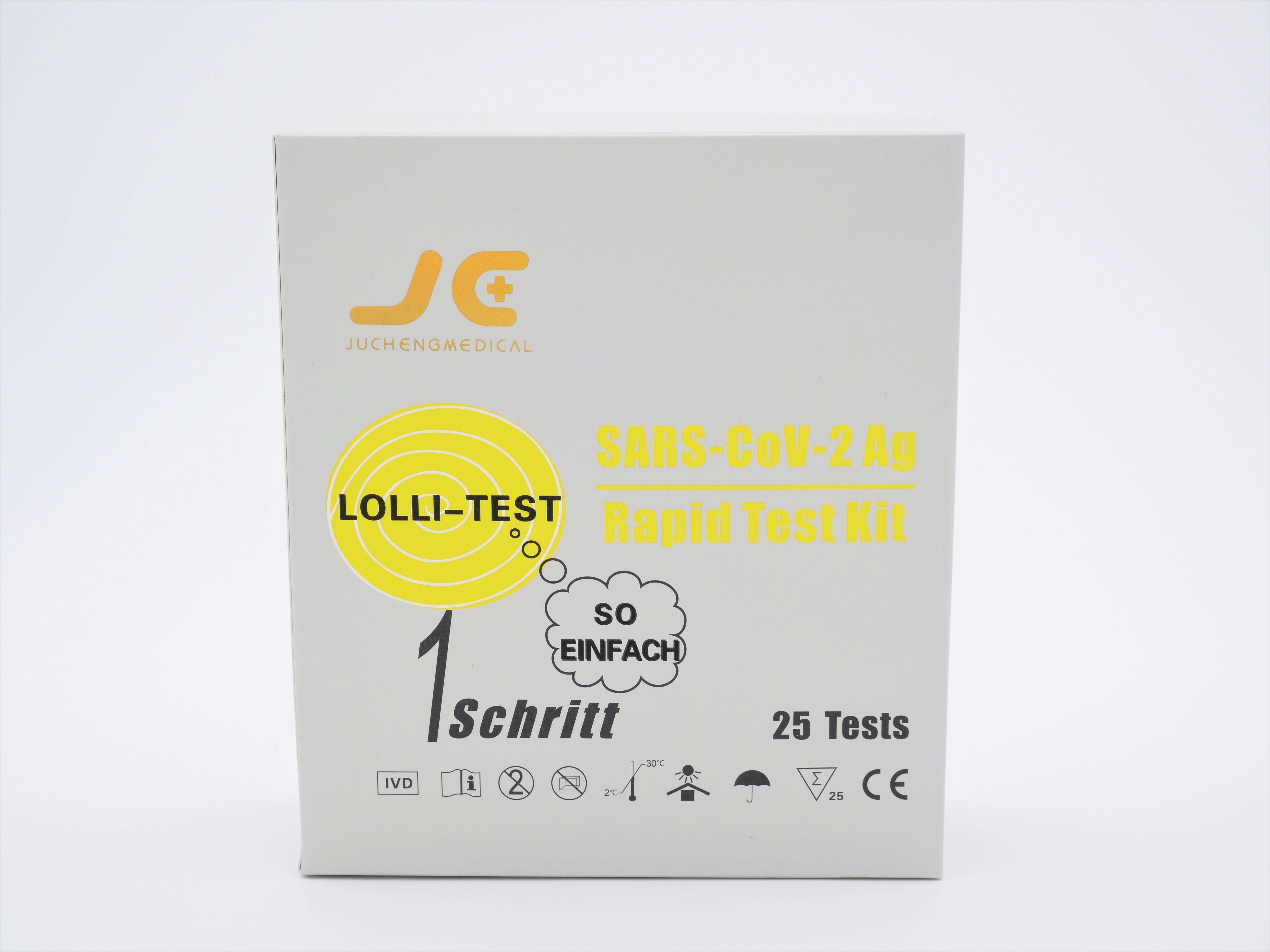 Antigen Self Test - SARS-CoV-2 Lollipop Pro Tests by Hangzhou JuCheng - 25 tests per pack