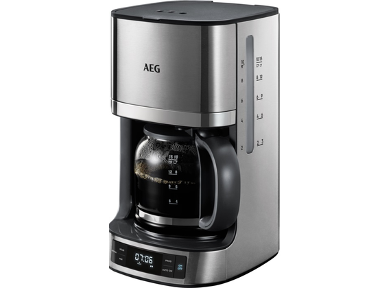 AEG KF 7700 coffee machine / programmable timer / LCD display, black-silver
