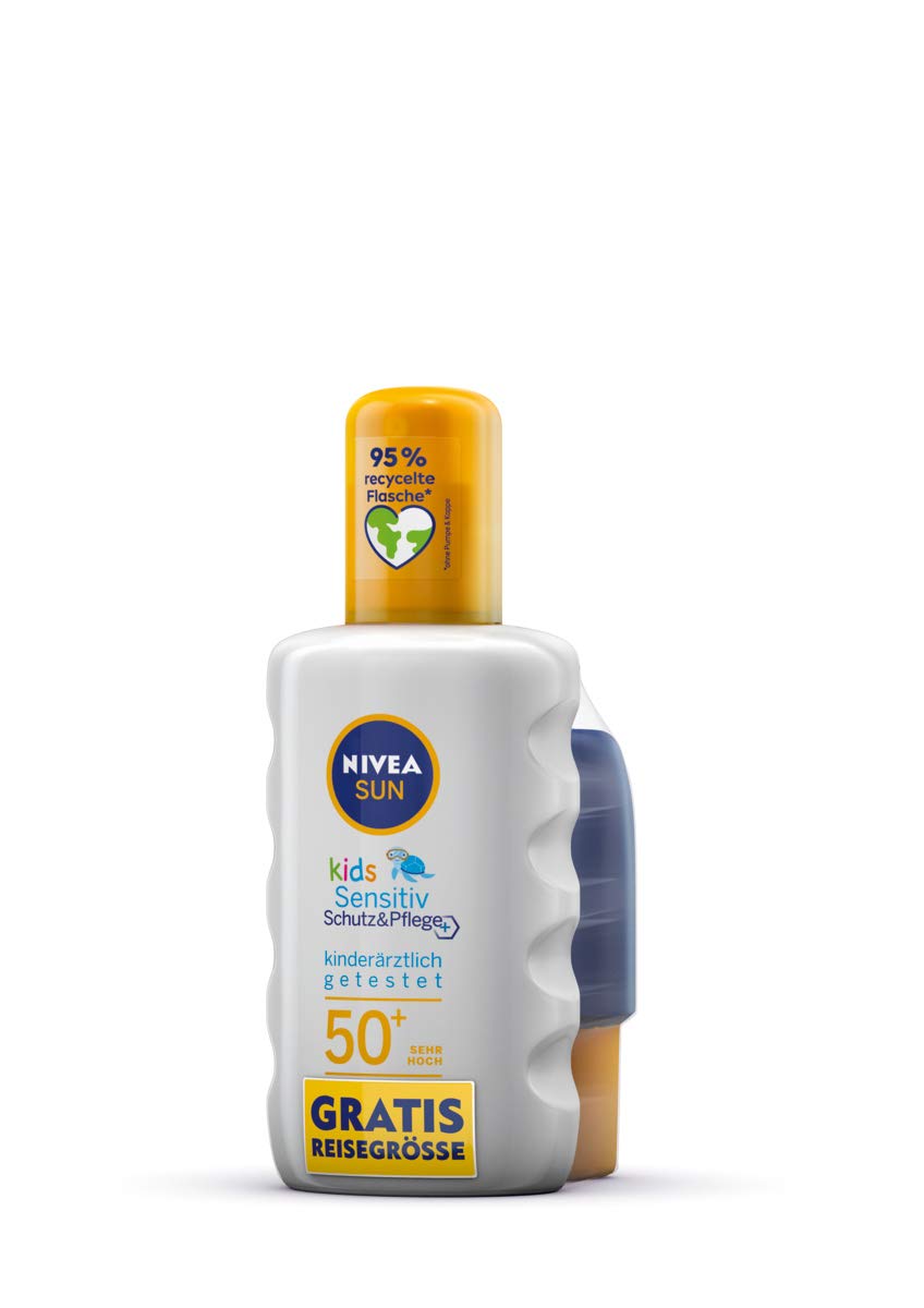 Nivea Sun Spray Kids Sensitive LSF 50 + Sun milk 50ml LSF30 Free