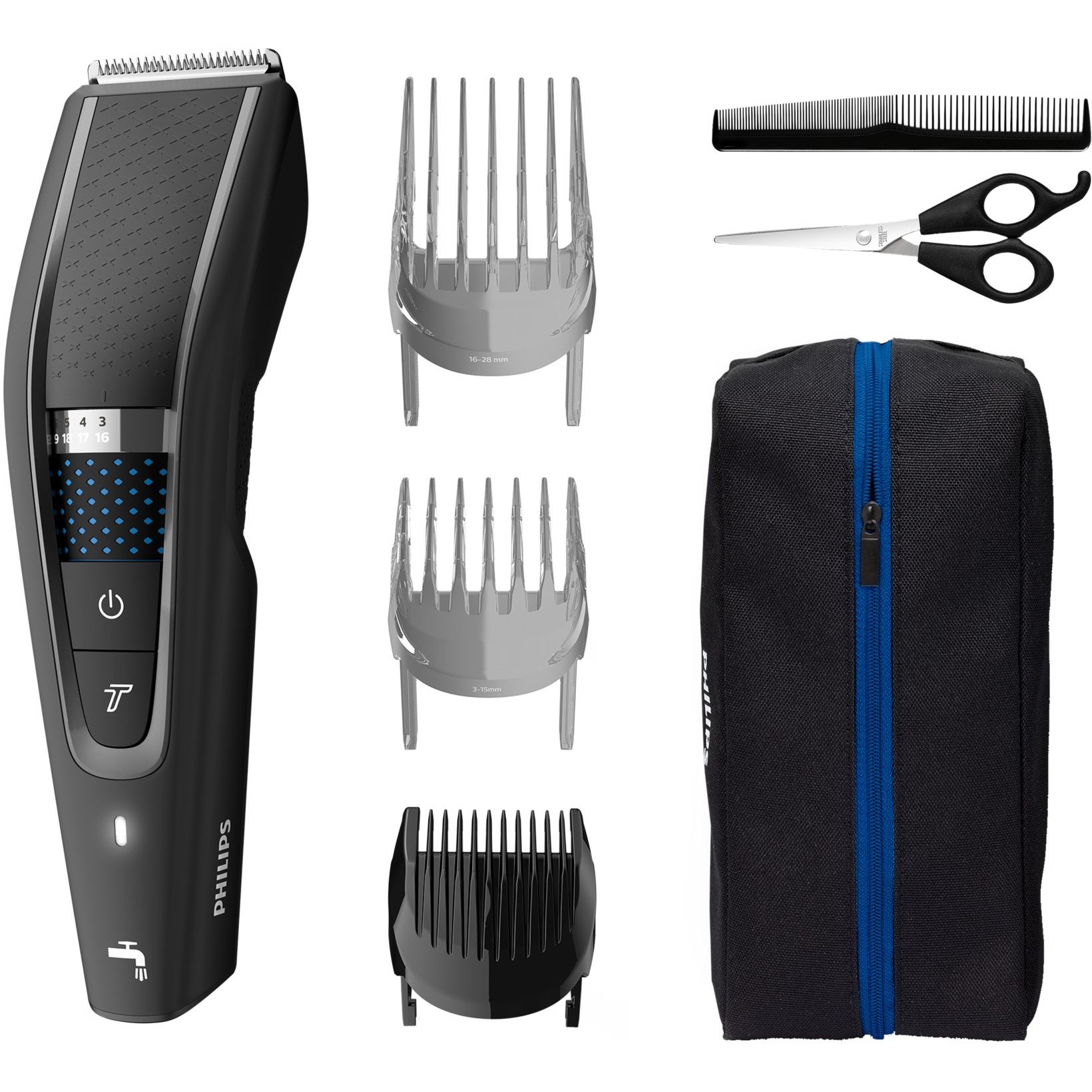 Philips 5000 Hair/beard trimmer battery with case and barber set