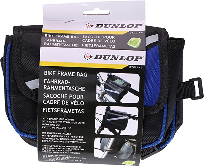 Dunlop bicycle frame bag blue
