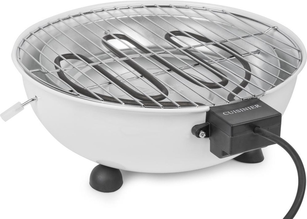 Cuisinier Deluxe Electric Table Grill 30cm 1250W 230v White