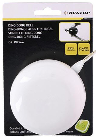 Dunlop Ding Dong XXL bicycle bell / bicycle bell white