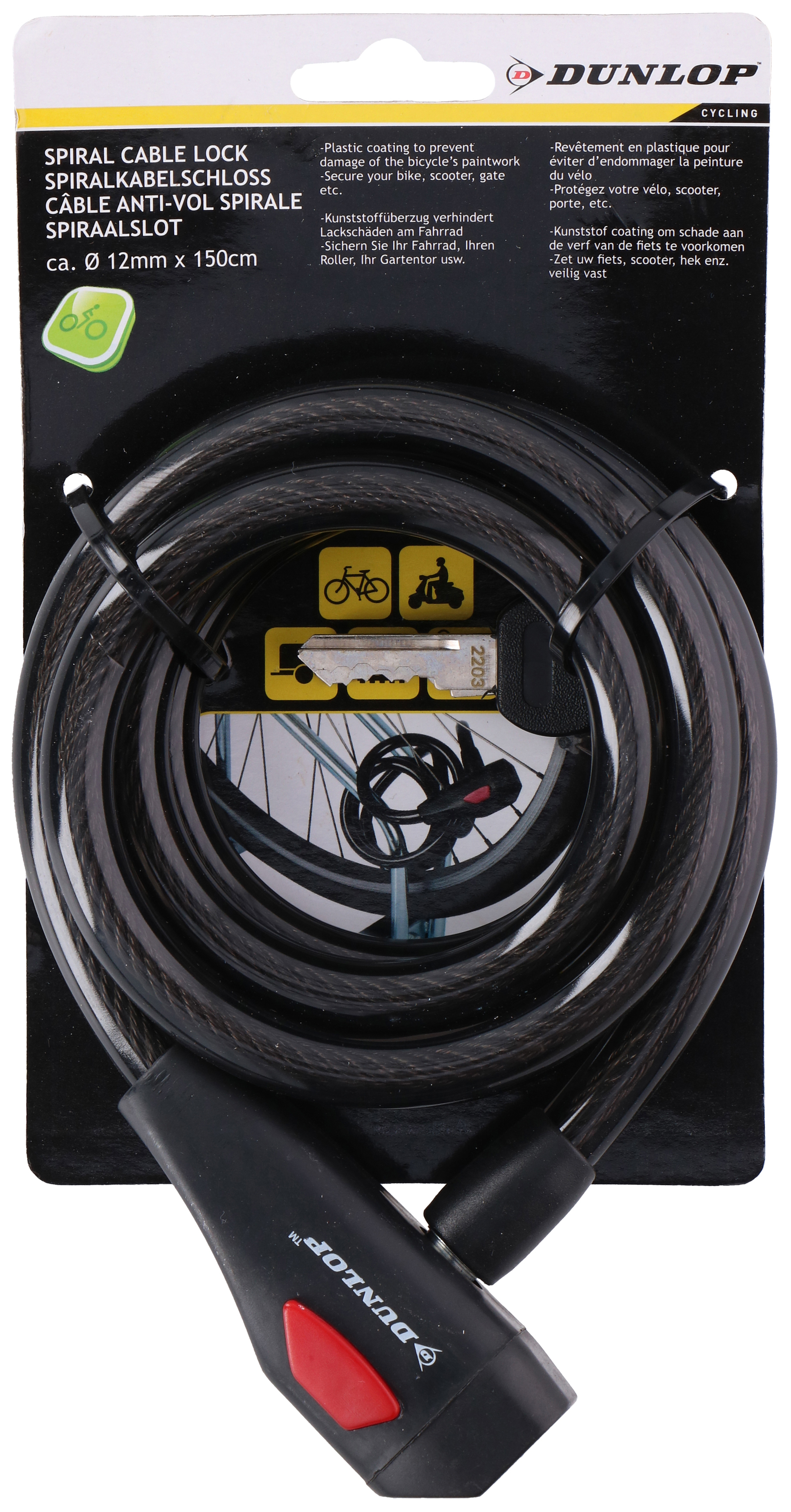 dunlop spiral cable lock