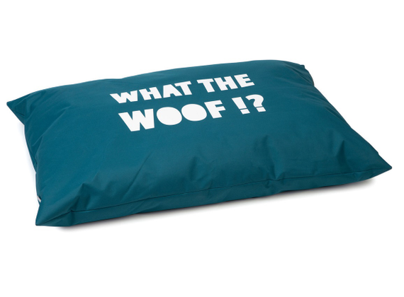 Beezetee dog pillow what the woof green 100x70cm, nylon