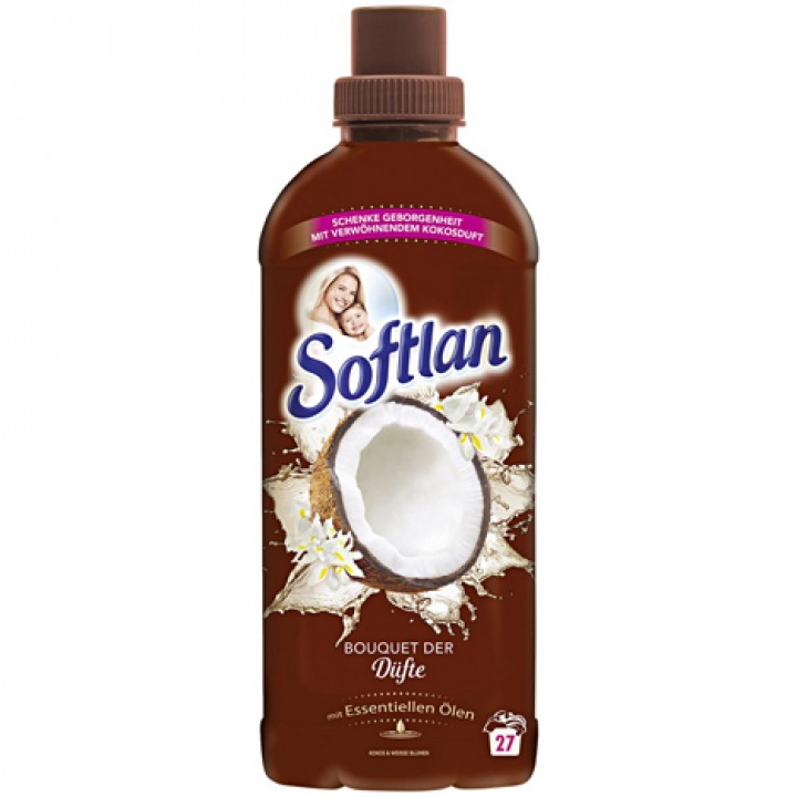 Softlan fabric softener coconut & white flowers 12x 650ml value pack