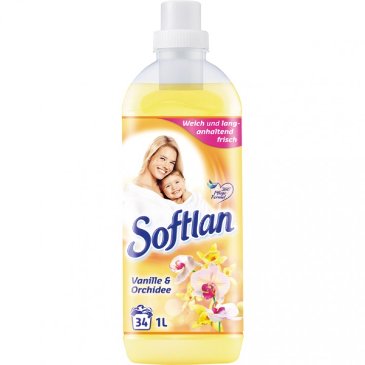 Softlan fabric softener vanilla & orchid 12x 1000ml value pack