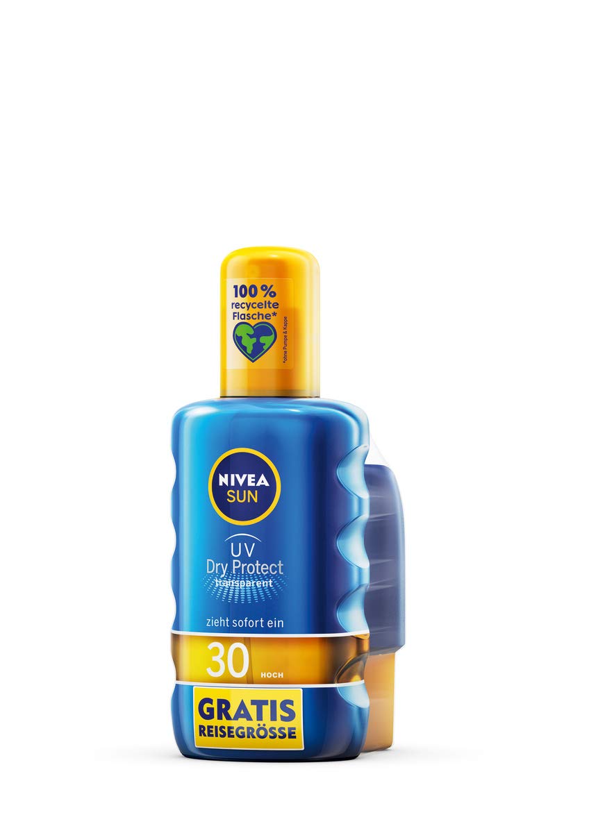 Nivea Sun Spray Sonnenpray UV Dry Protect LSF 30 + Sonnenm. LSF 30 free,